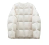 Down jacket, puff pastry, soft round-neck bread jacket, down jacket, new short Korean-style loose and fashionable coat for women in winter Item Picture